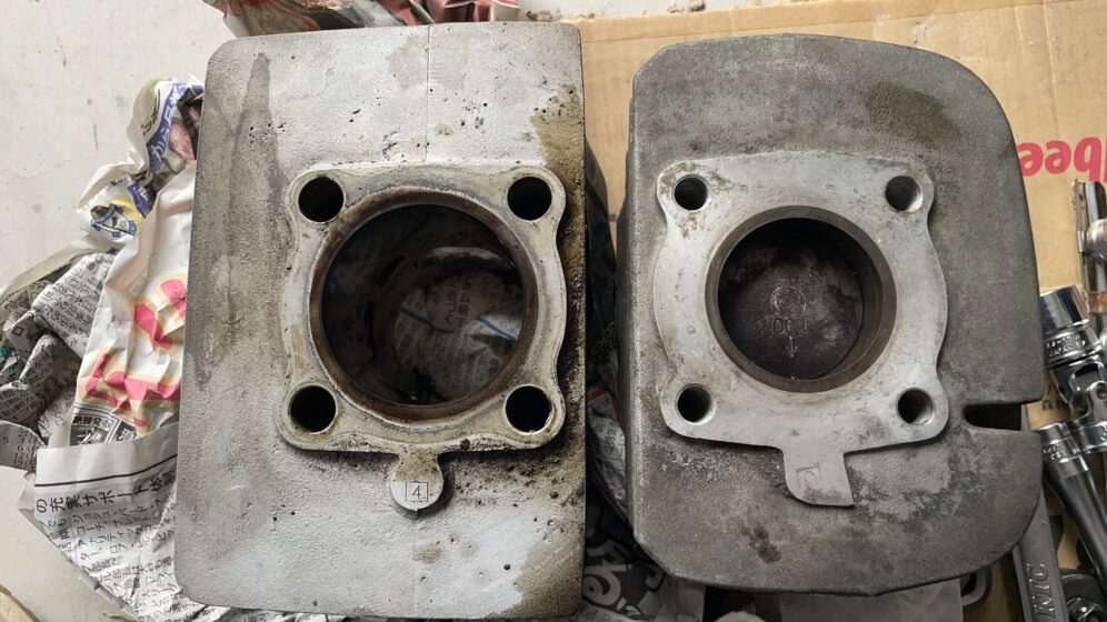 KH400とKH250のシリンダーの比較